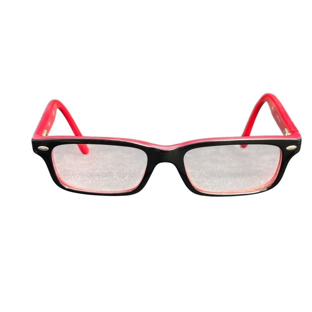 Boys Youth Ray-Ban Eyeglasses Kids RB 1535 Full Frame Square Plastic Red Black